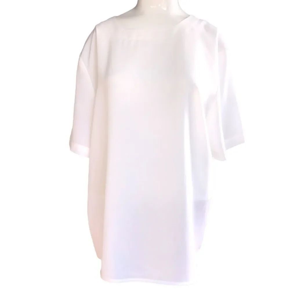 Vintage TR Bentley size large white blouse